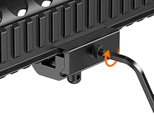 Using allen wrench to tighten adapter